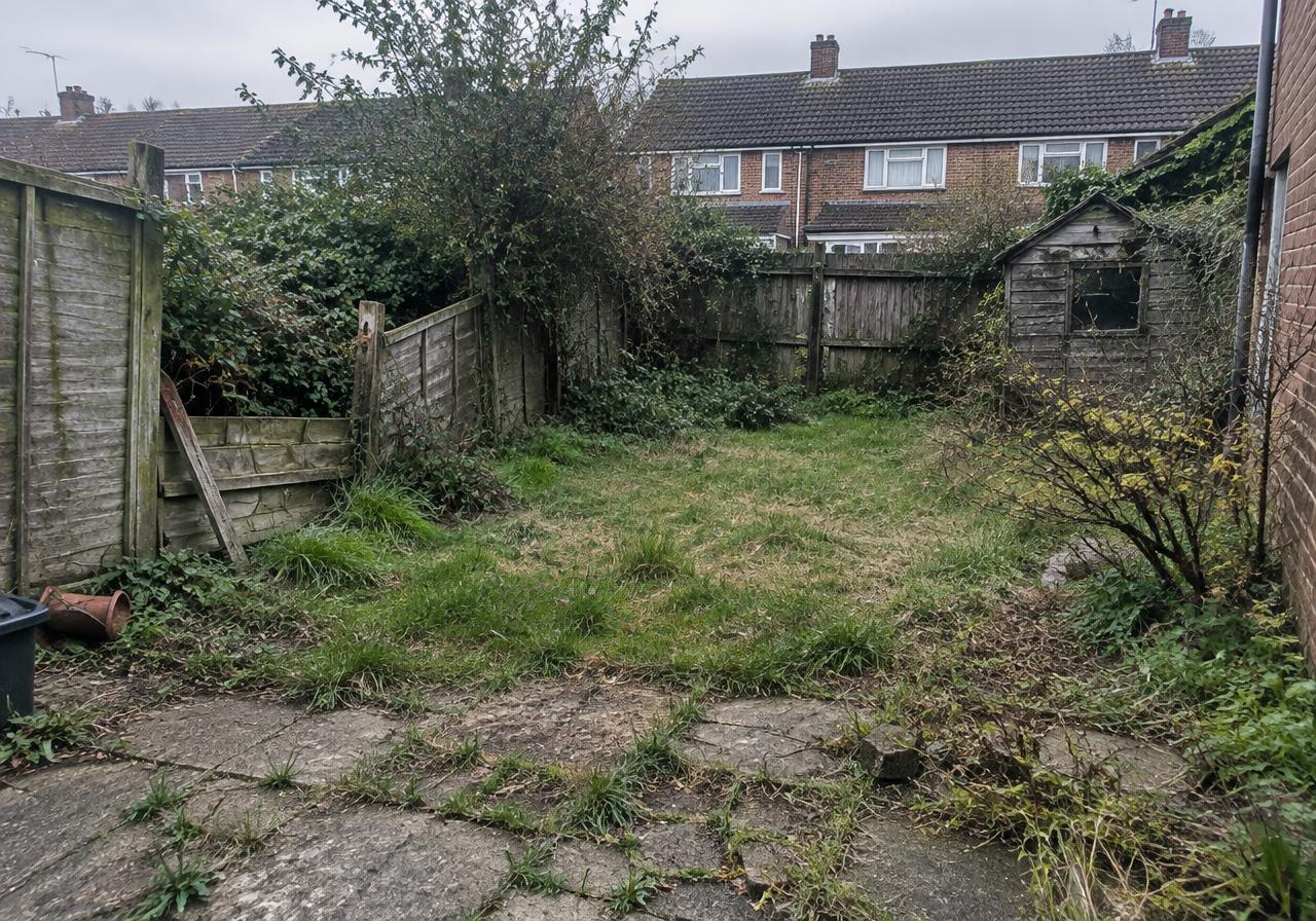 Garden before landscaping
